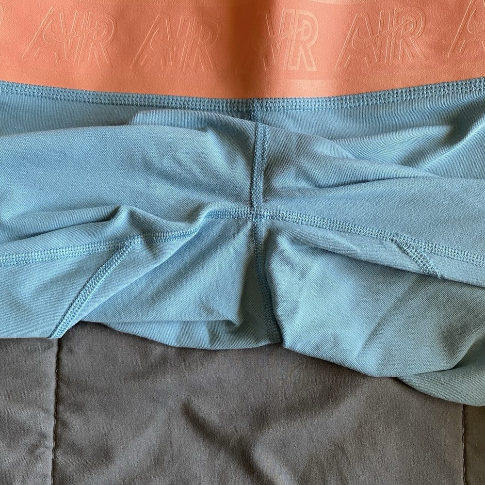 NWT Girls Large Nike Air Blue Teal Leggings Skinny Tight Athletic Orange Sporty - Picture 5 of 9